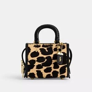 COACH Rogue Bag 12 In Haircalf With Leopard Print